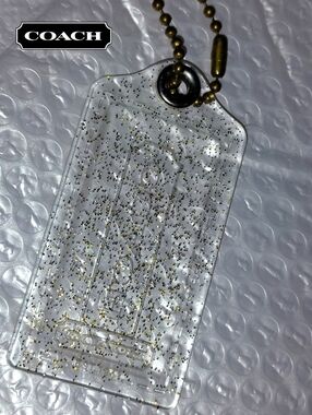 Coach XL Glitter Hangtag